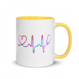Stethoscope Heart Beat - Mug with Color Inside